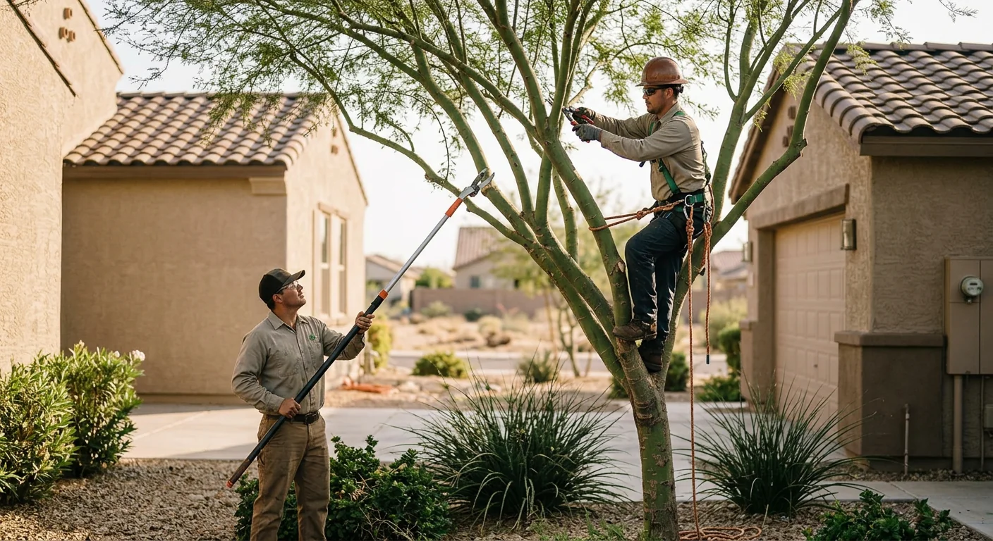 Written tree care estimate reviewed on a Buckeye property